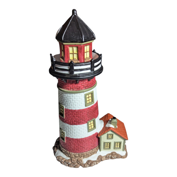 Santa's Workbench "Bayside Lighthouse" Lighted Christmas Village Great Condition - Picture 6 of 9